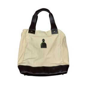 Patron Women’s Tote Insulated Removable Liner Cooler Canvas Shopping Bag Beige